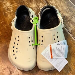 Unisex Clogs Crocs Echo Clog Bone / Black 207937 Sz M7/W9